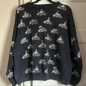 Vintage 90s Harley Davidson skeleton sex sweatshirt M